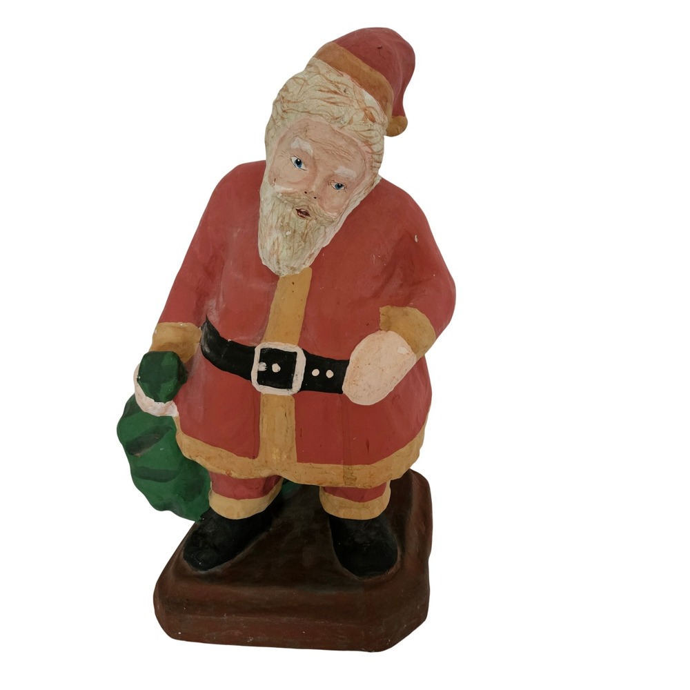 Vintage Caldor papier-mâché Santa Claus Figurine Folk Art Style Father Christmas